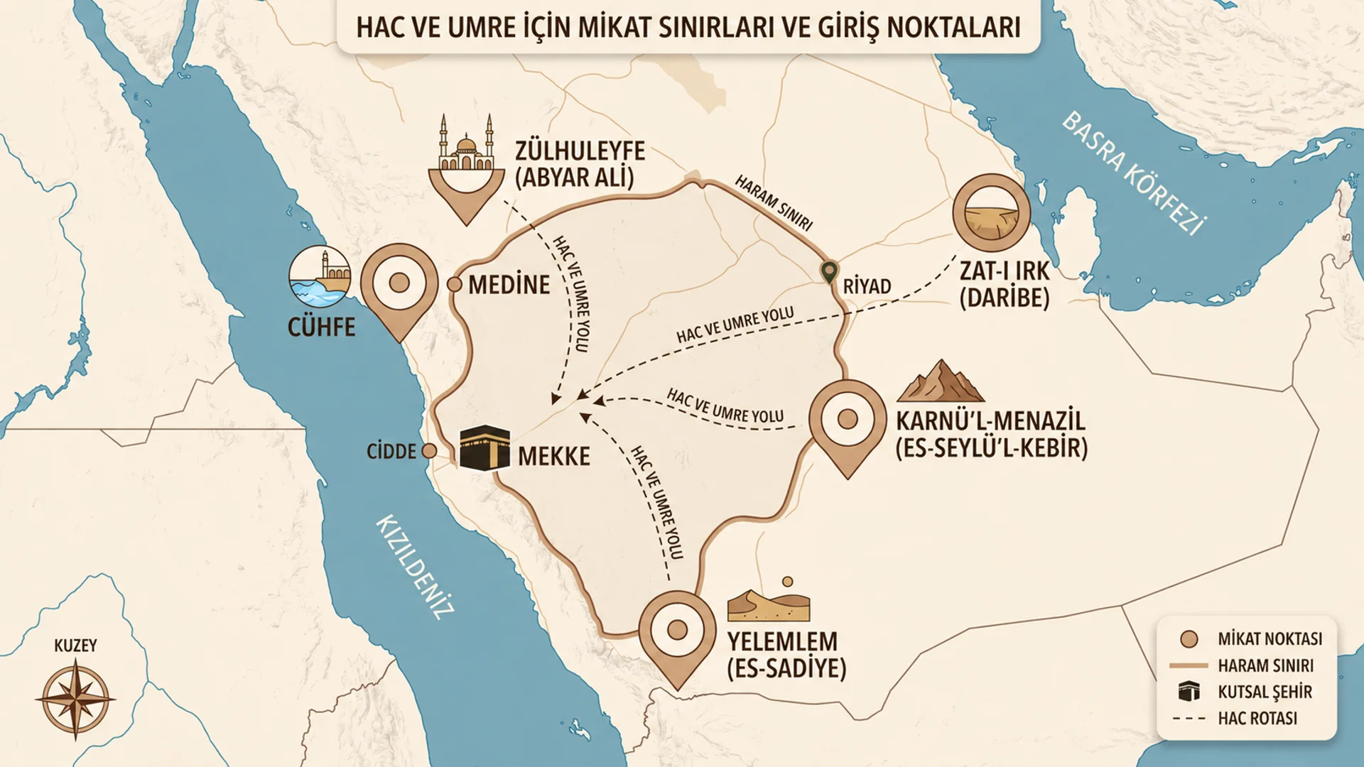 Mikat Nedir? İhram Sınırları ve Mikat Noktaları 2026